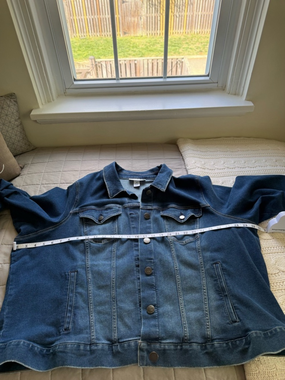 Lane Bryant Super Stretchy Blue Denim Jacket - Like New - 28 - Picture 6 of 14